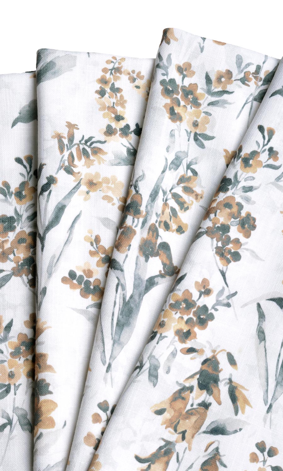 Floral Print Custom Roman Shades (Beige/ Brown)