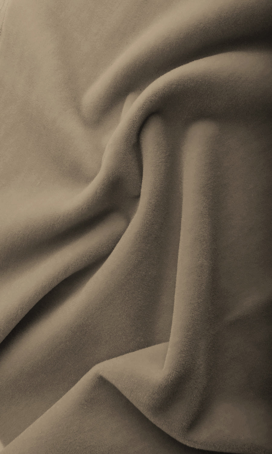 Velvet Pinch Pleat, Rod Pocket, Eyelet Curtains (Fawn/ Tan Brown)