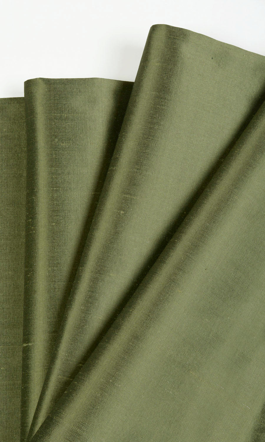 Shantung Silk Drapes (Olive Green) Extra Long Short Wide