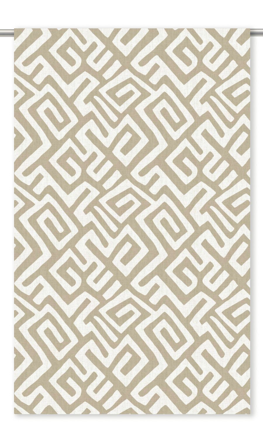 Greek Key Maze Roman Shades (Beige/ White)