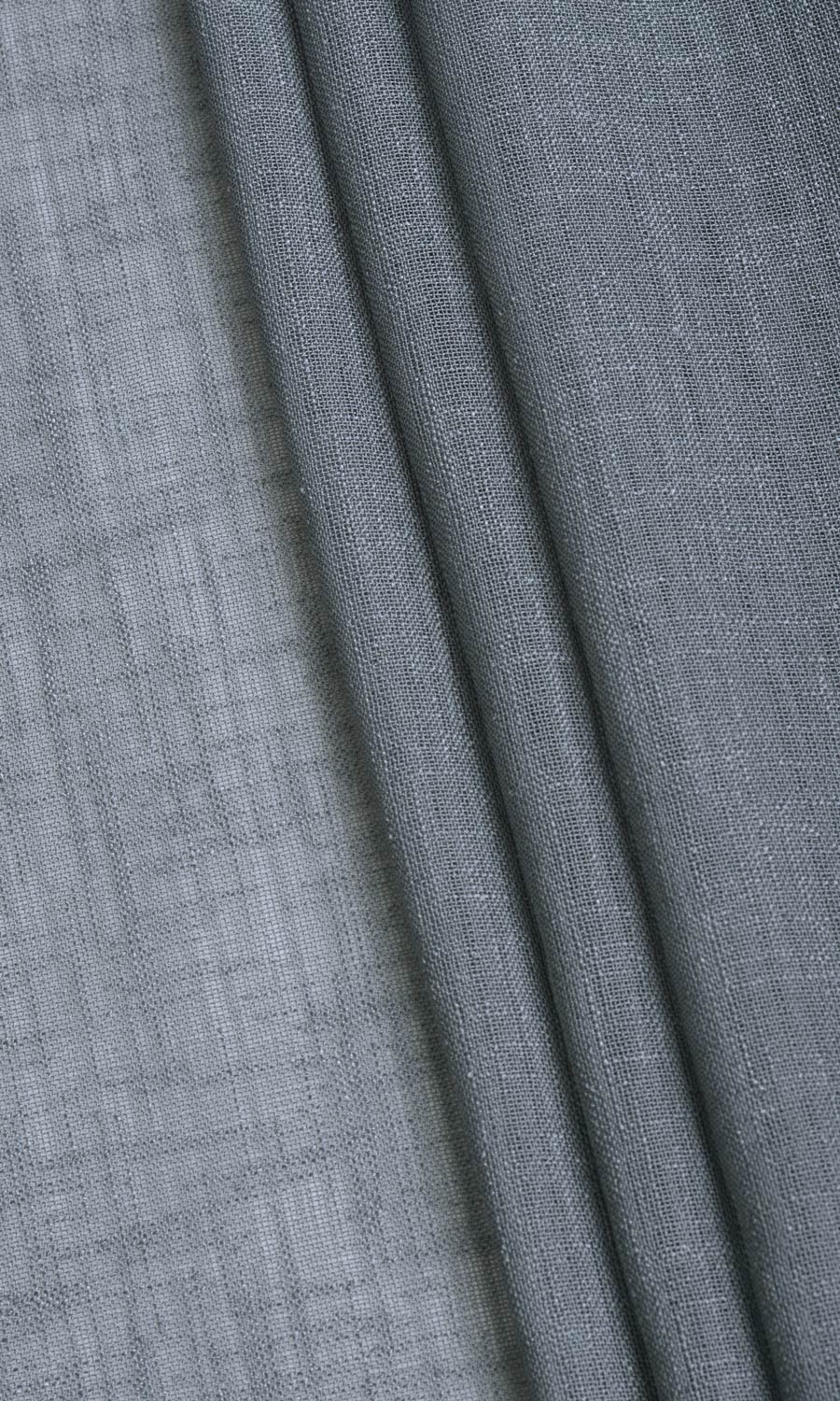 Linen Textured Sheer Window Curtains (Grey) Extra Long Short Wide