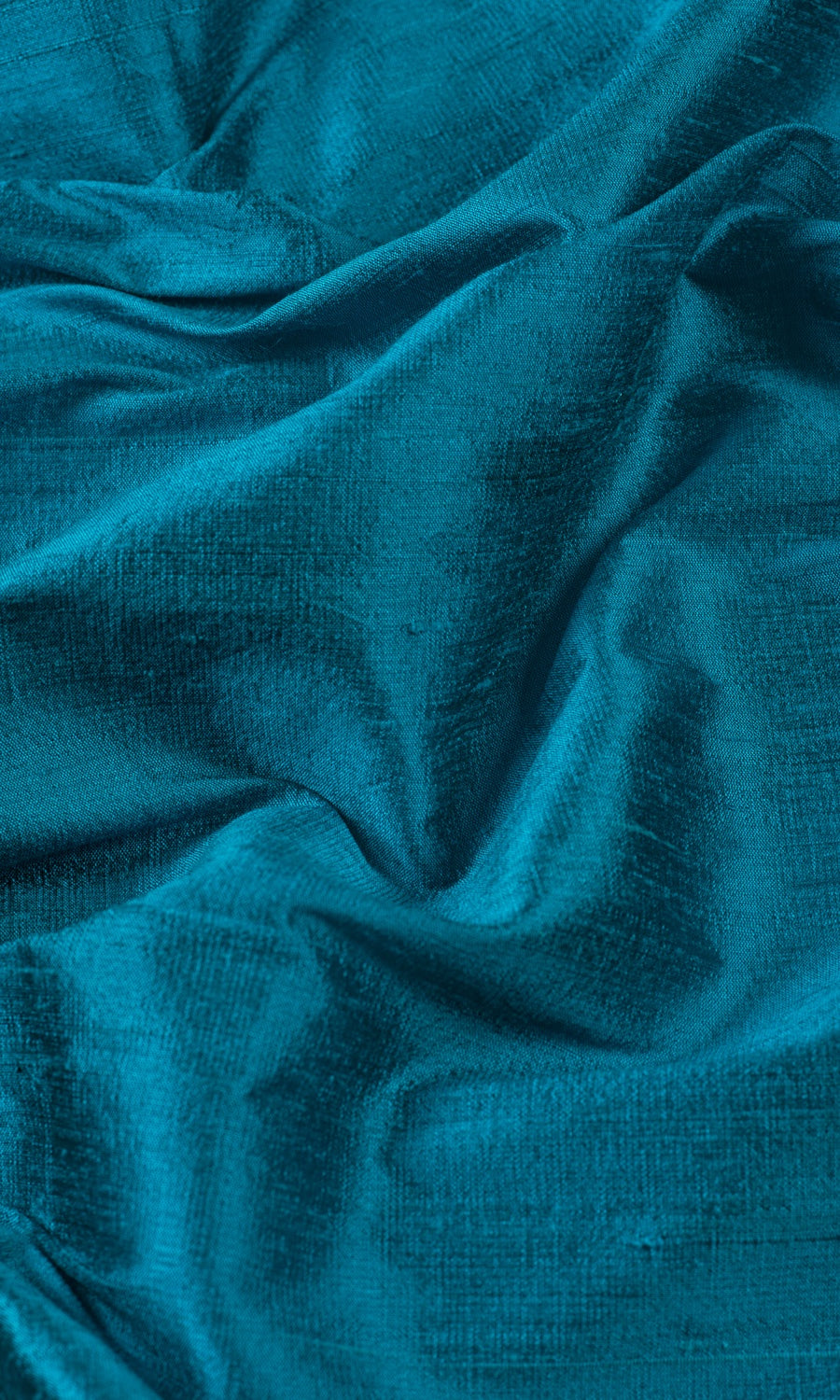 Dupioni Silk Custom Roman Shades (Teal Blue)