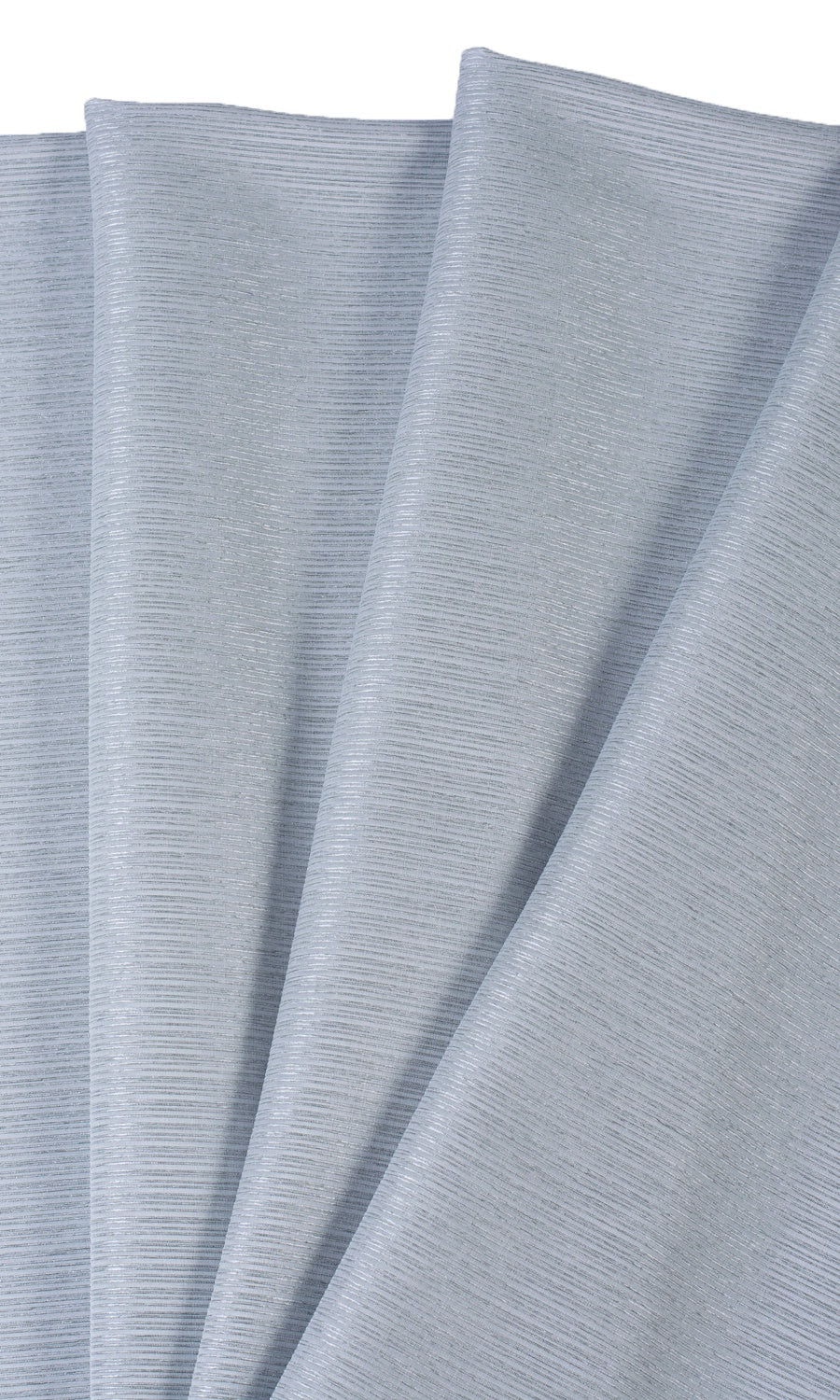 Striped Sheer Curtains / Drapes / Window Drapery Panels (Periwinkle Gray)