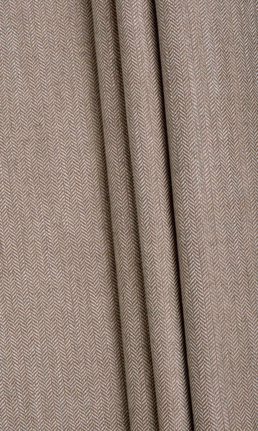 Herringbone Textured Drapery (Brown) Extra Long Short Wide