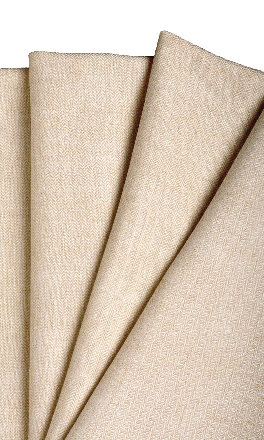 Herringbone Textured Curtains / Drapes / Window Drapery Panels (Ivory Beige)