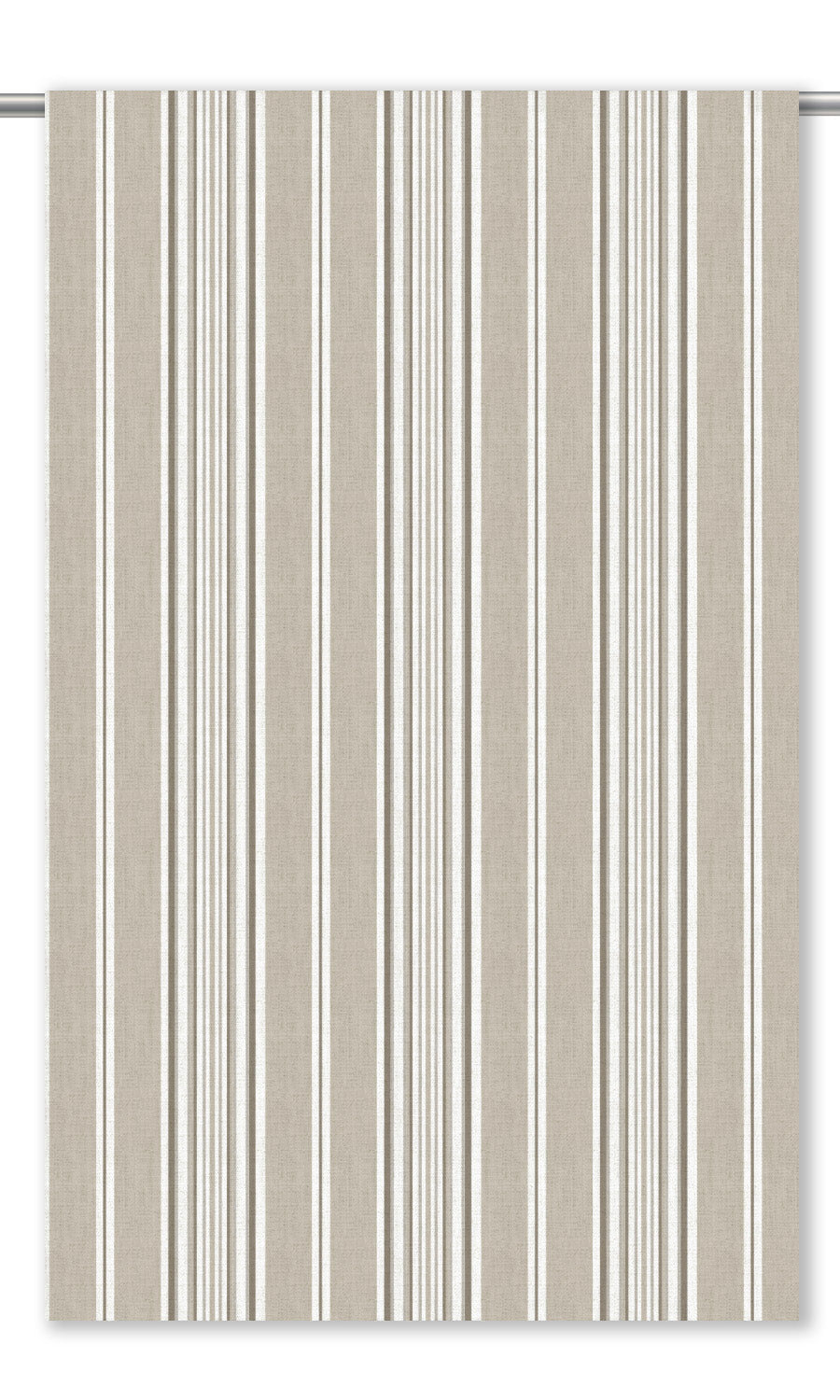 Striped Drapes for Living, Bedroom, Kitchen, Bathroom (Taupe/ White)