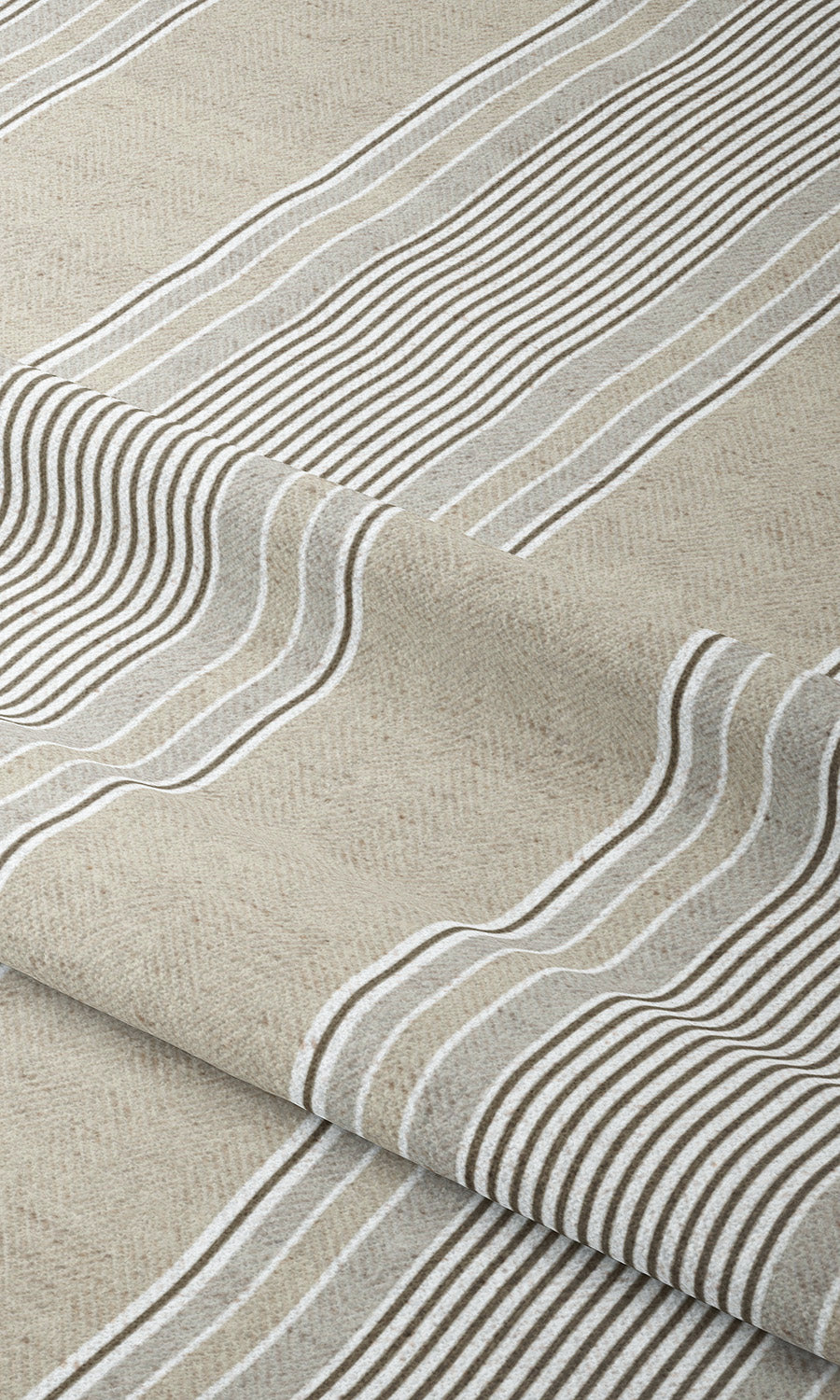 Striped Roman Blinds (Grey-Beige)