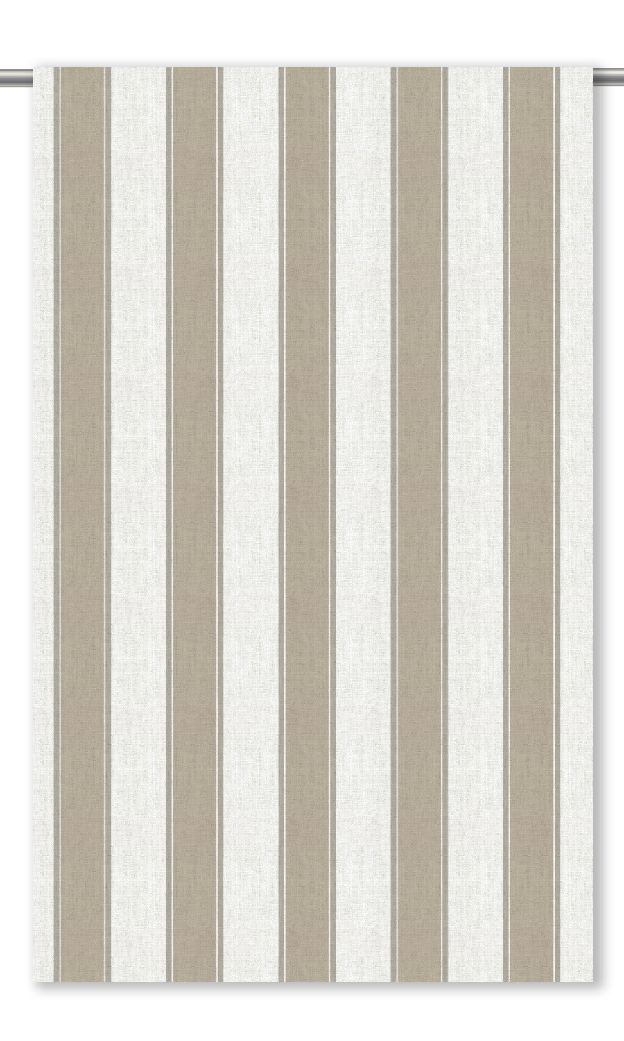 Regency Striped Curtain Panels (Taupe Gray/ Beige/ White)