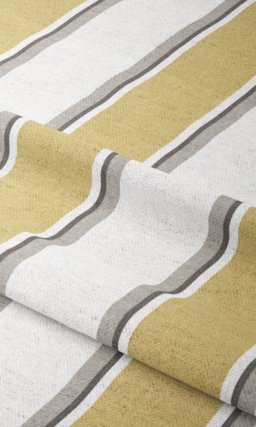 Regency Striped Window Curtains (Ochre Yellow/ White/ Gray) Extra Long Short Wide
