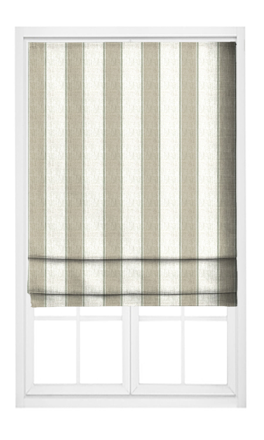 Regency Striped Drapery for Living, Bedroom, Kitchen, Bathroom (Taupe/ Beige/ White)