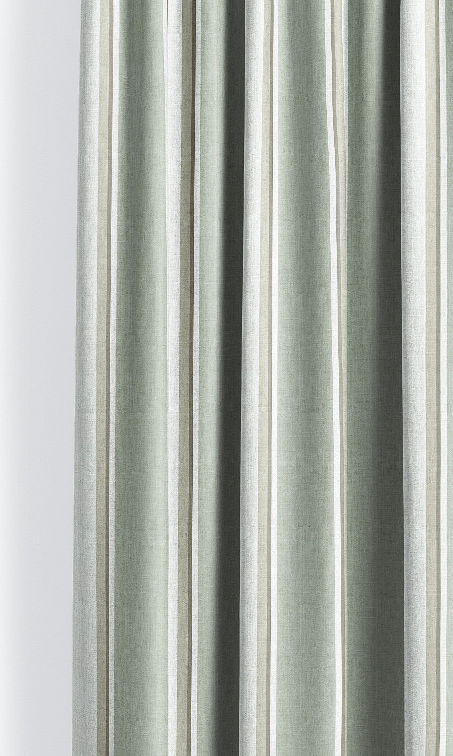 Regency Striped Drapes for Living, Bedroom, Kitchen, Bathroom (Soft Green/ Greige)