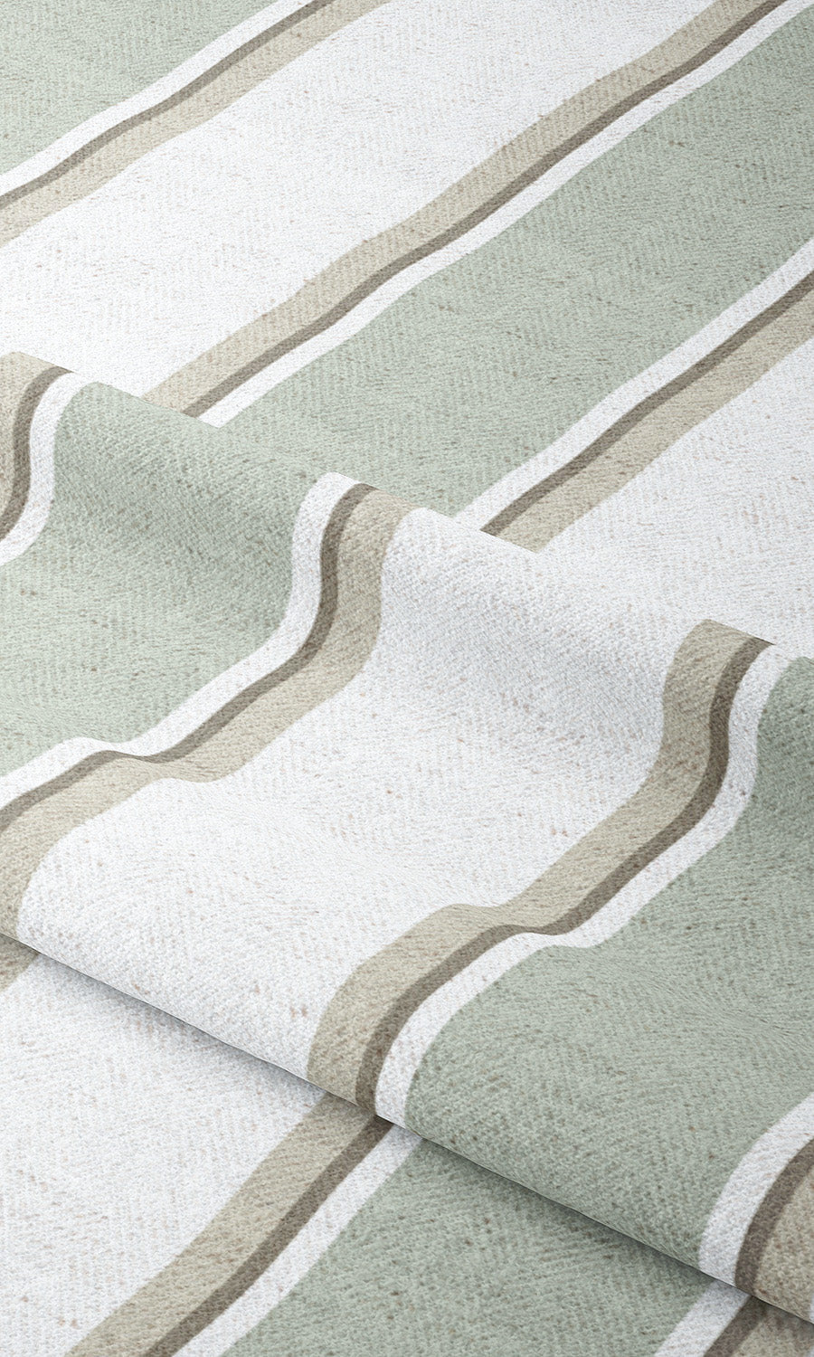 Regency Striped Drapes (Soft Green/ Greige) Extra Long Short Wide