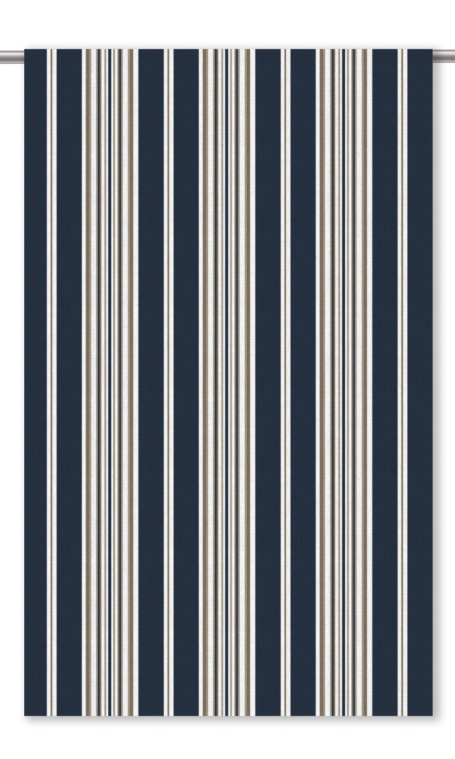 Striped Roman Shades (Midnight Blue/ Brown/ White) for Living, Bedroom, Kitchen, Bathroom