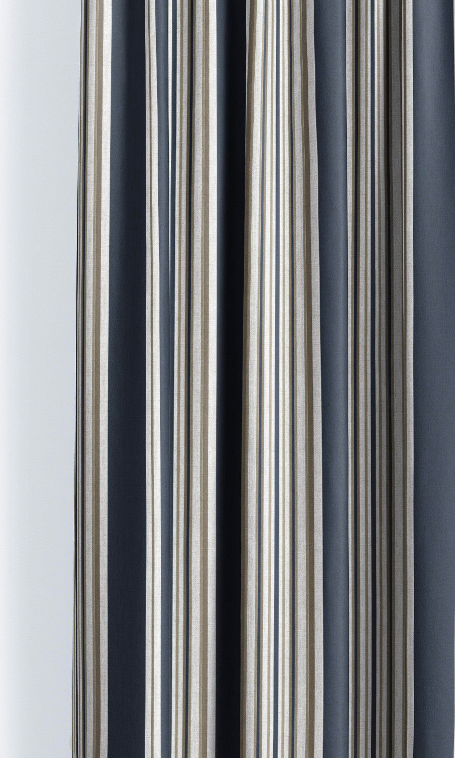 Striped Roman Shades (Midnight Blue/ Brown/ White) Extra Long Short Wide