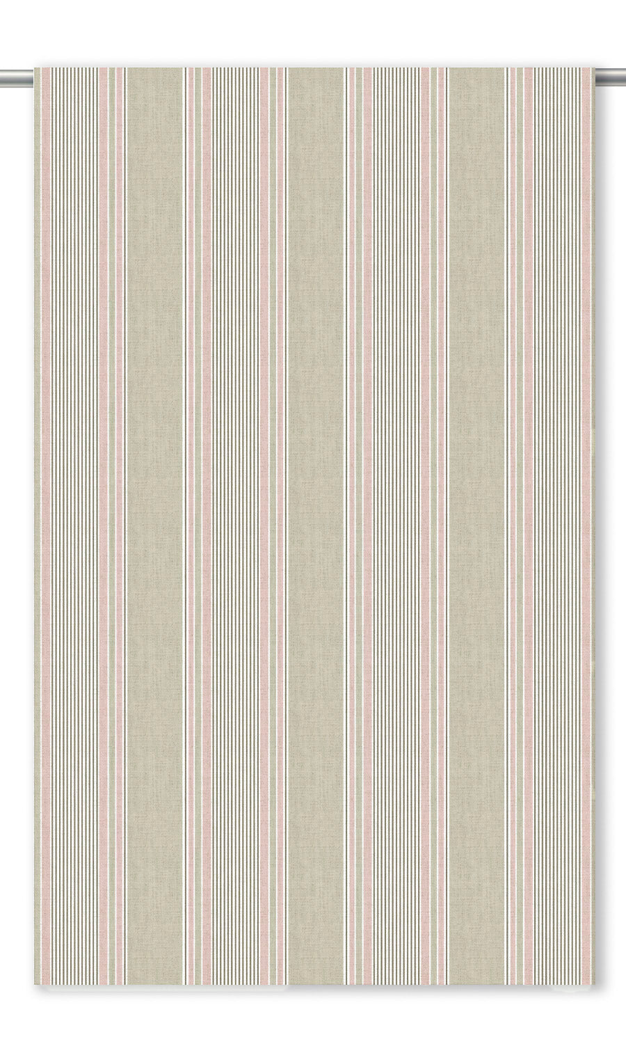 Striped Window Shades (Blush Pink/ Pastel Green) for Living, Bedroom, Kitchen, Bathroom