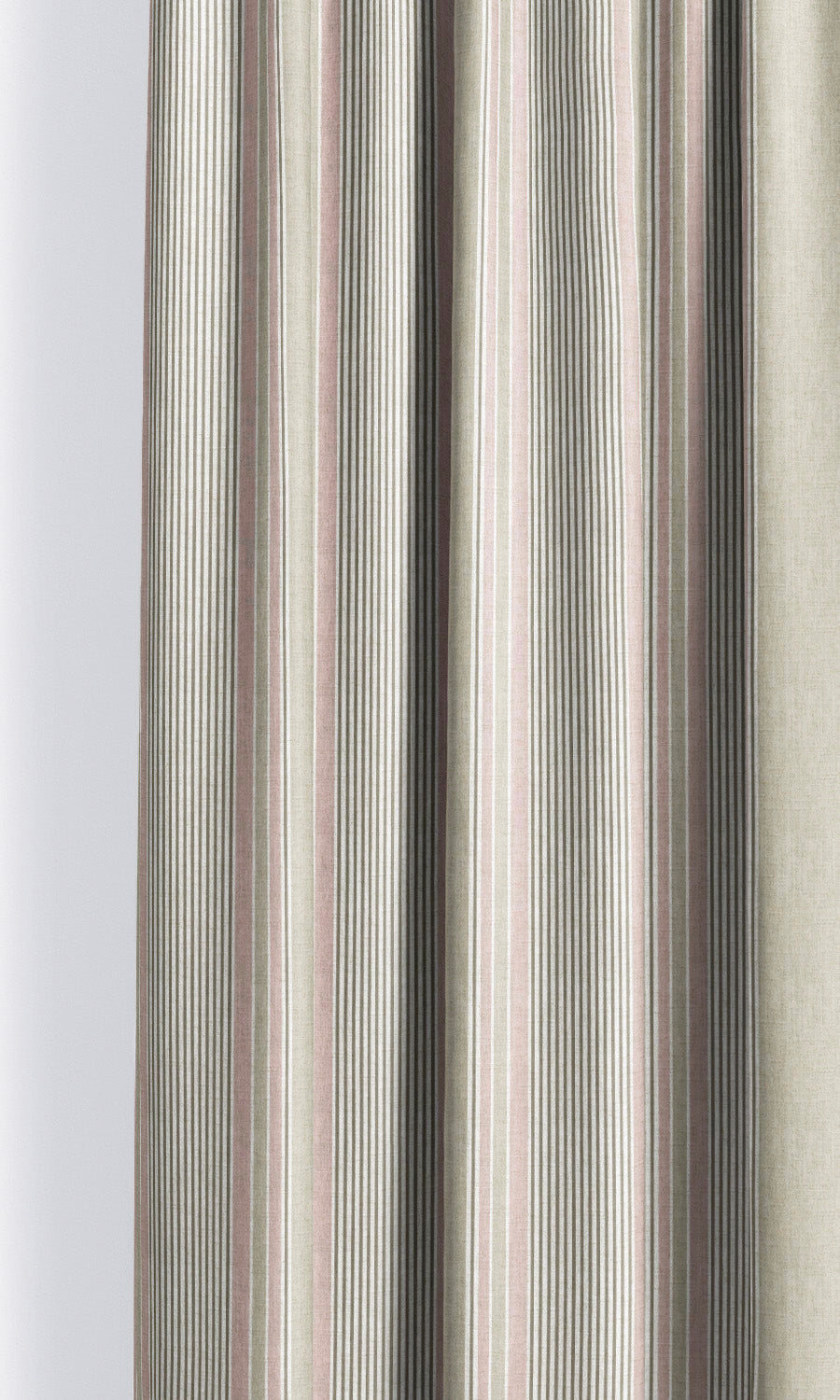 Striped Curtain Panels (Blush Pink/ Pastel Green) Extra Long Short Wide