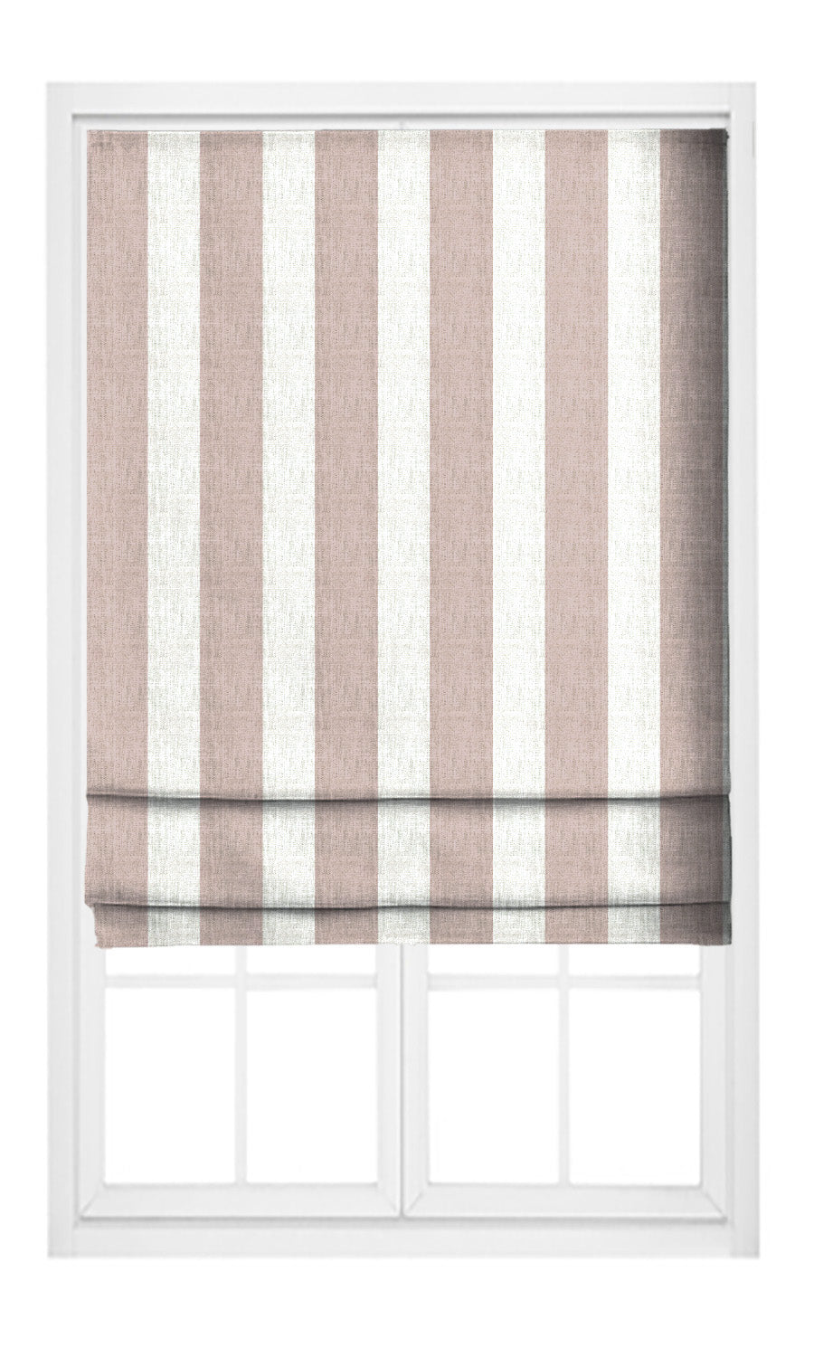 Awning Stripes Drapes for Living, Bedroom, Kitchen, Bathroom (Dusty Pink/ White)