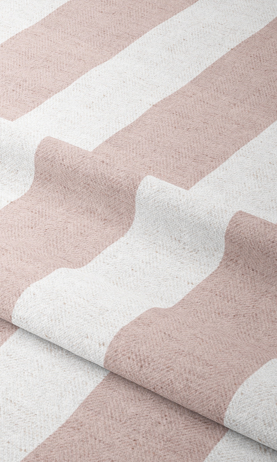 Awning Stripes Pinch Pleat, Rod Pocket, Eyelet Curtains (Dusty Pink/ White)