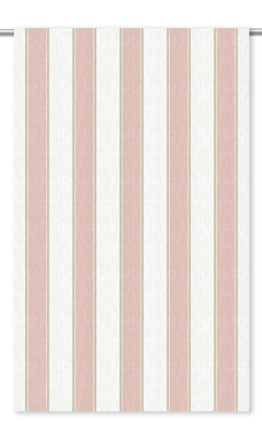 Regency Striped Roman Shades (Dusty Pink/ White)
