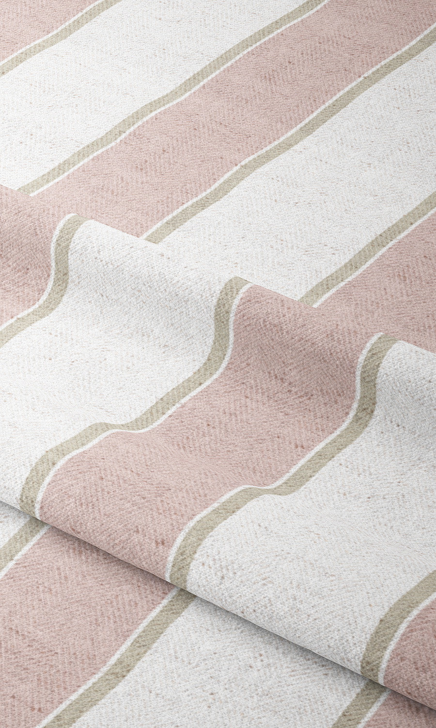 Regency Striped Flat, Plain, Fake, Faux, European Relaxed Roman Shades (Dusty Pink/ White)