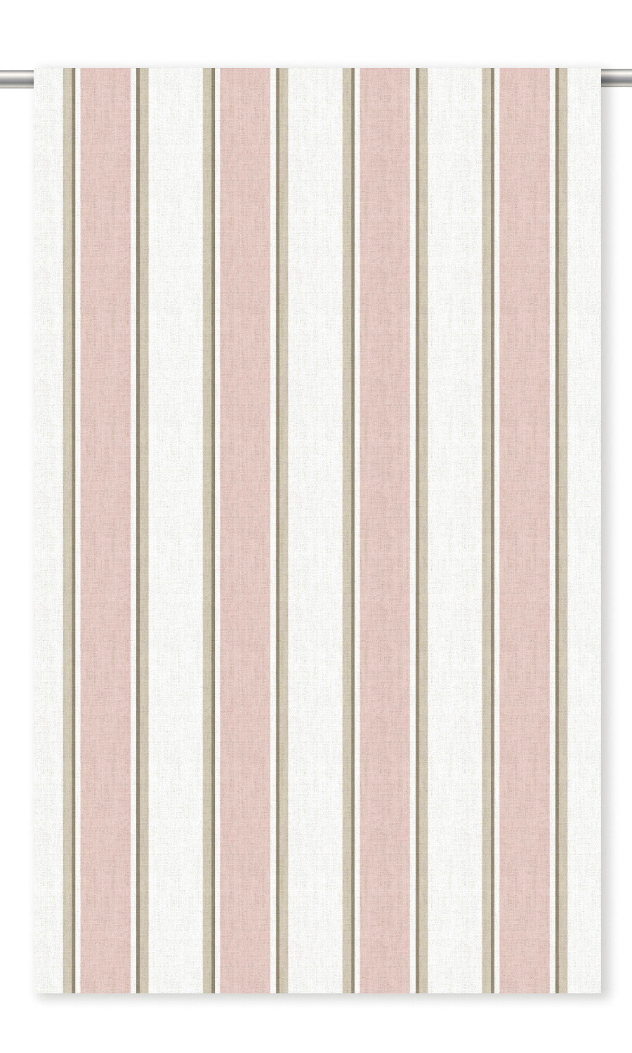 Regency Striped Window Curtains (Blush Pink/ Sage Gray)