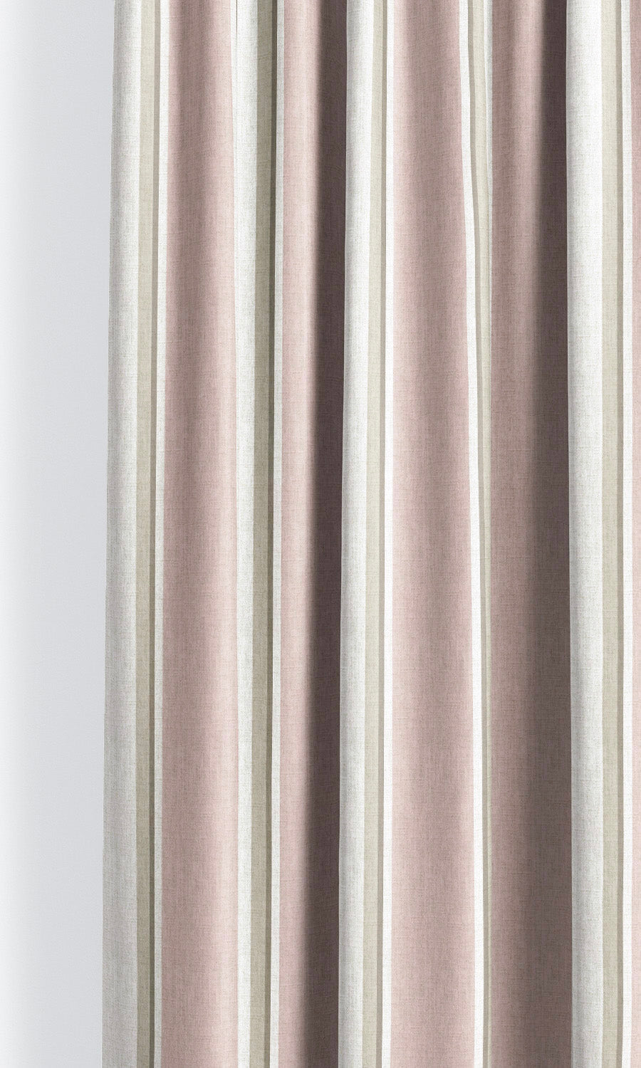 Regency Striped Window Curtains for Living, Bedroom, Kitchen, Bathroom (Blush Pink/ Sage Gray)