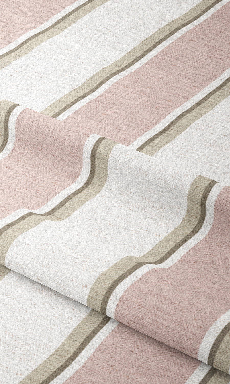 Regency Striped Window Curtains (Blush Pink/ Sage Gray) Extra Long Short Wide