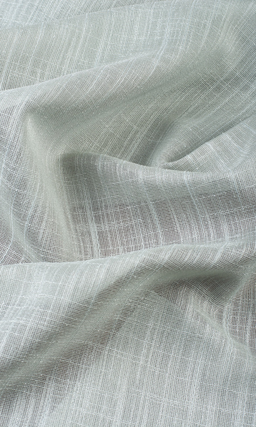 Textured Sheer Any Size Style Curtains (Ice Grey-Blue)