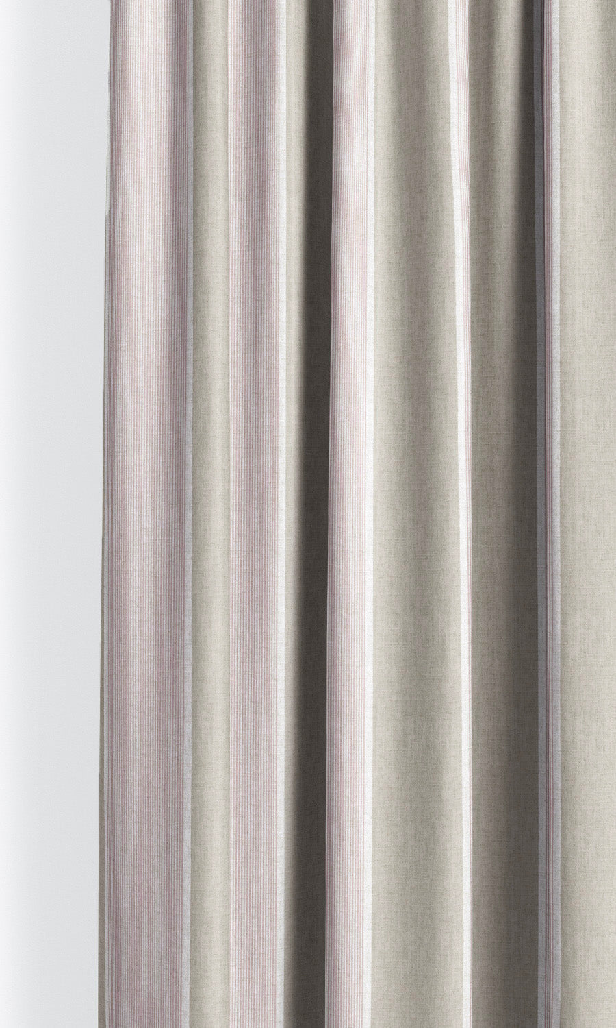 Regency Striped Pinch Pleat, Rod Pocket, Eyelet Curtains (Blush Pink/ Beige)