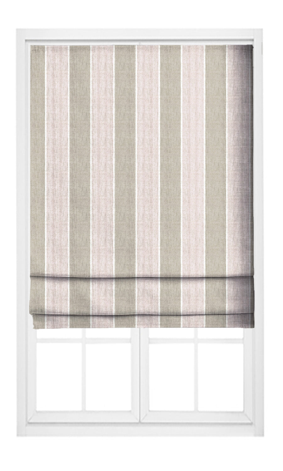 Regency Striped Shades (Blush Pink/ Beige) Extra Long Short Wide