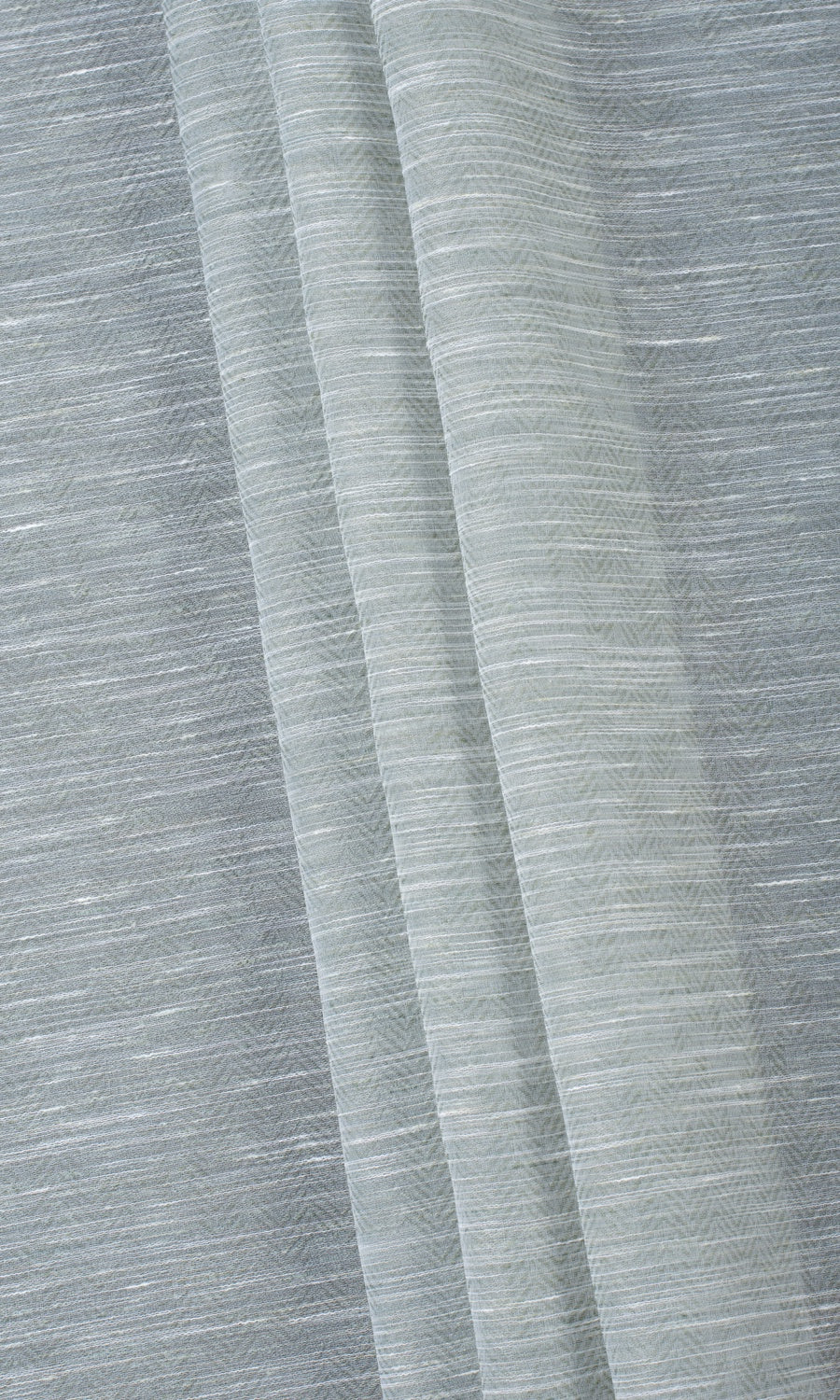 Textured Sheer Pinch Pleat, Rod Pocket, Eyelet Curtains (Grey-Green)