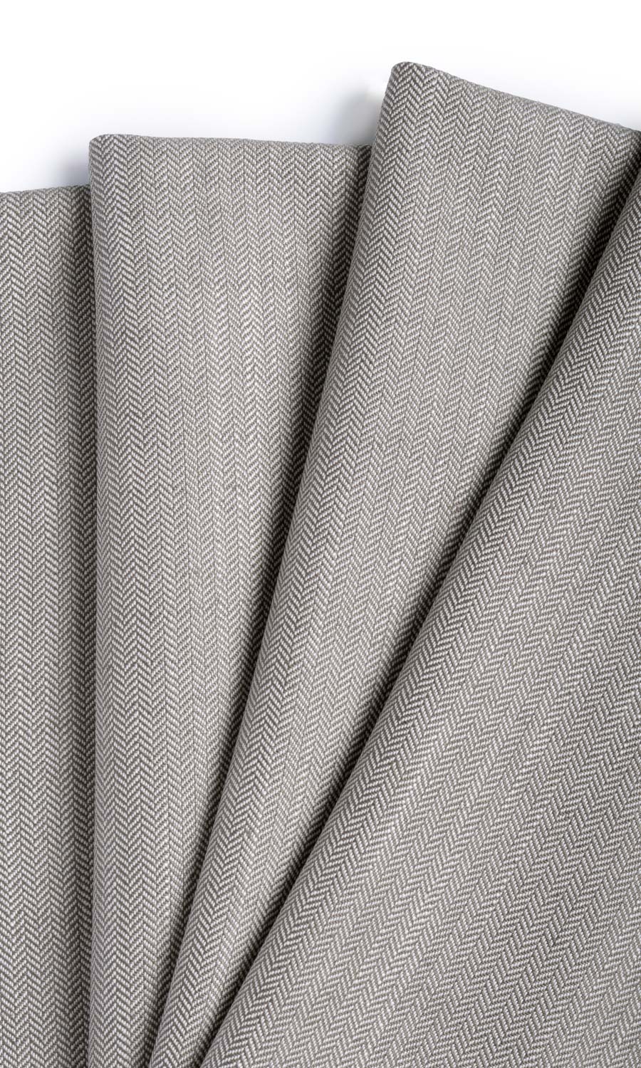 Herringbone Textured Window Curtains for Living, Bedroom, Kitchen, Bathroom (Grey)