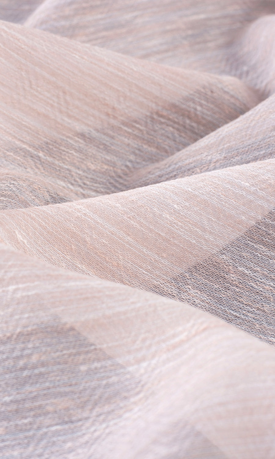 Textured Sheer Drapes for Living, Bedroom, Kitchen, Bathroom (Peach/ Pink)