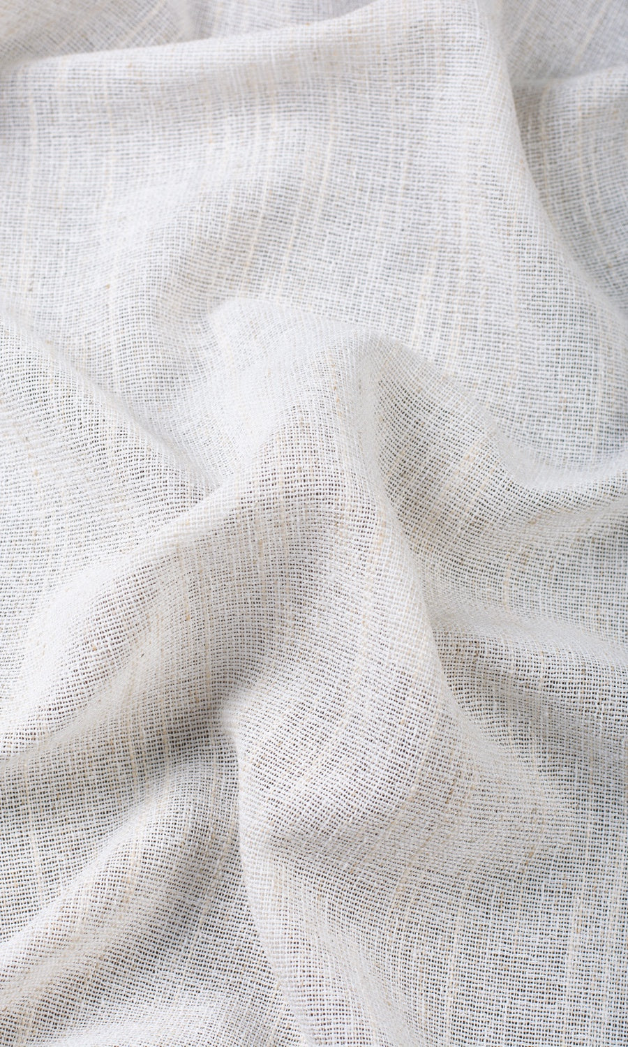 Poly-Linen Sheer Custom Curtains (Ivory)