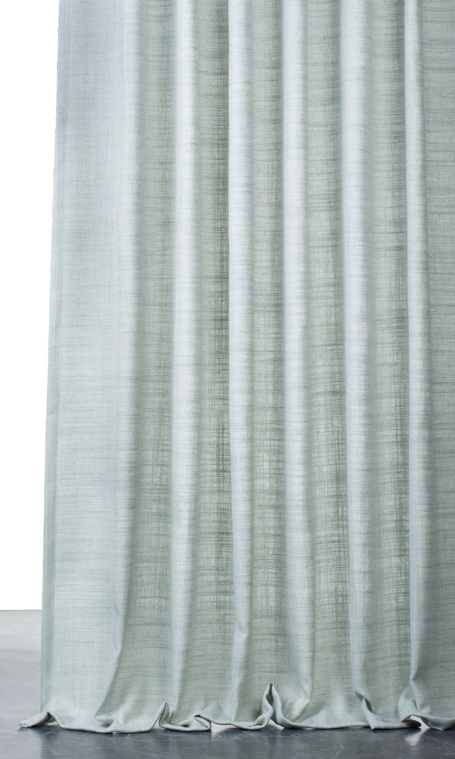 Linen Texture  Pinch Pleat, Rod Pocket, Eyelet Curtains (Powder Blue)