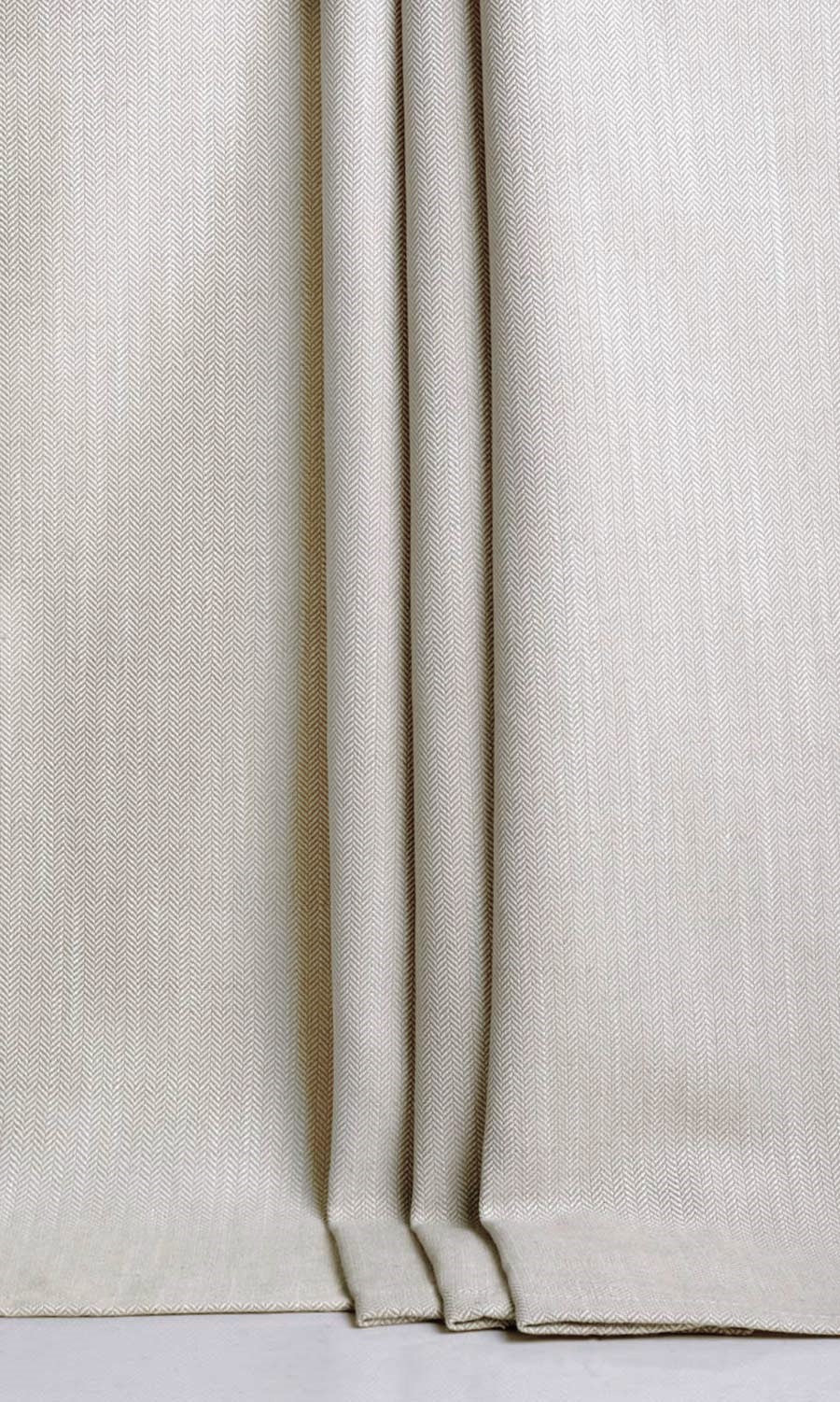 Herringbone Textured Pinch Pleat, Rod Pocket, Eyelet Curtains (Soft Gray)