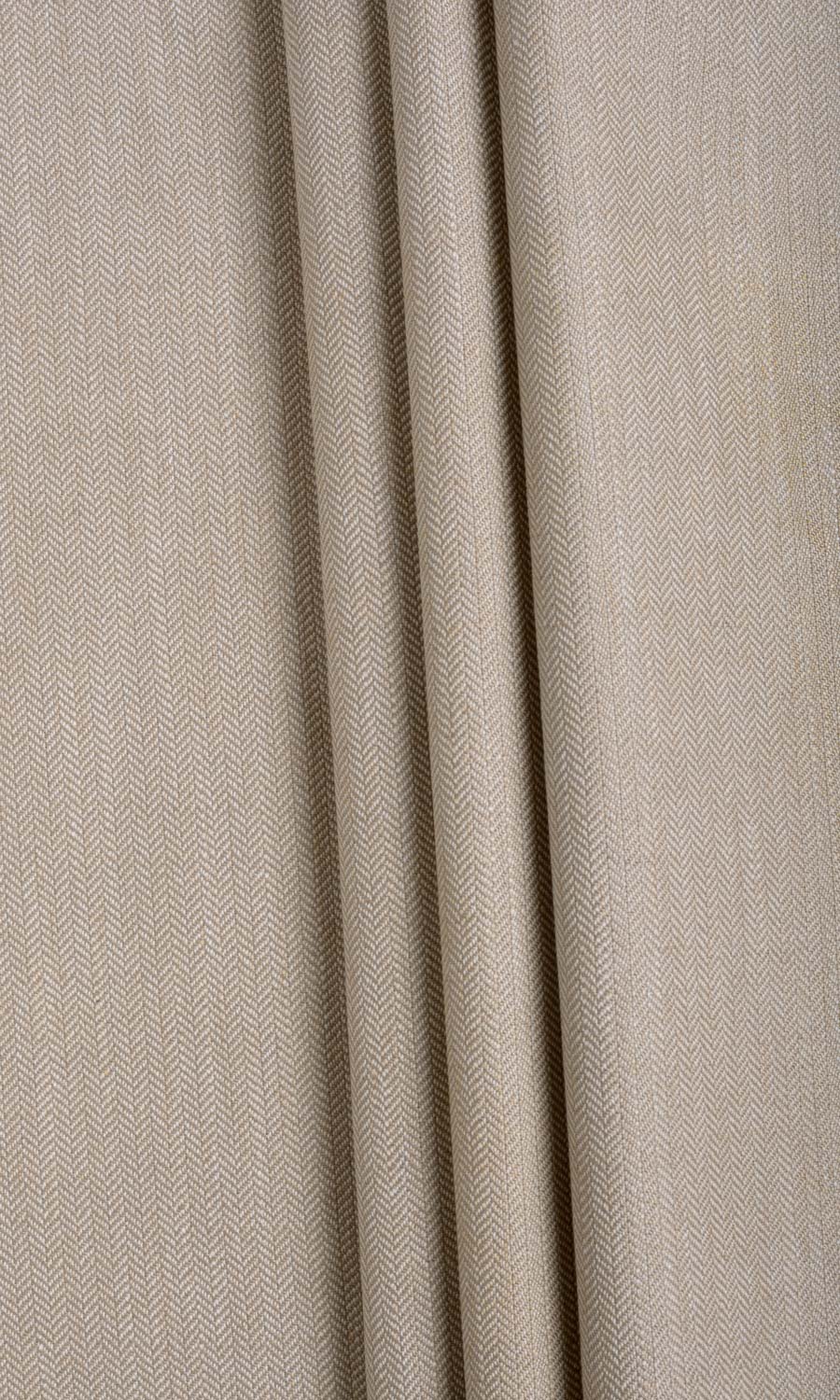Herringbone Textured Pinch Pleat, Rod Pocket, Eyelet Curtains (Pale Brown)