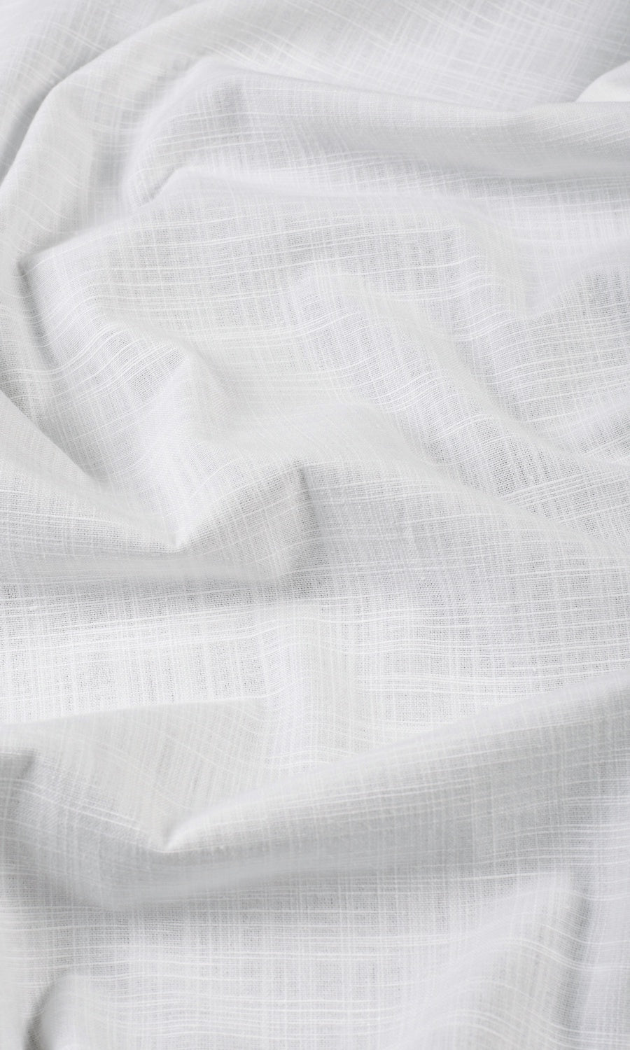 Linen-Texture Curtains / Drapes / Window Drapery Panels (White)