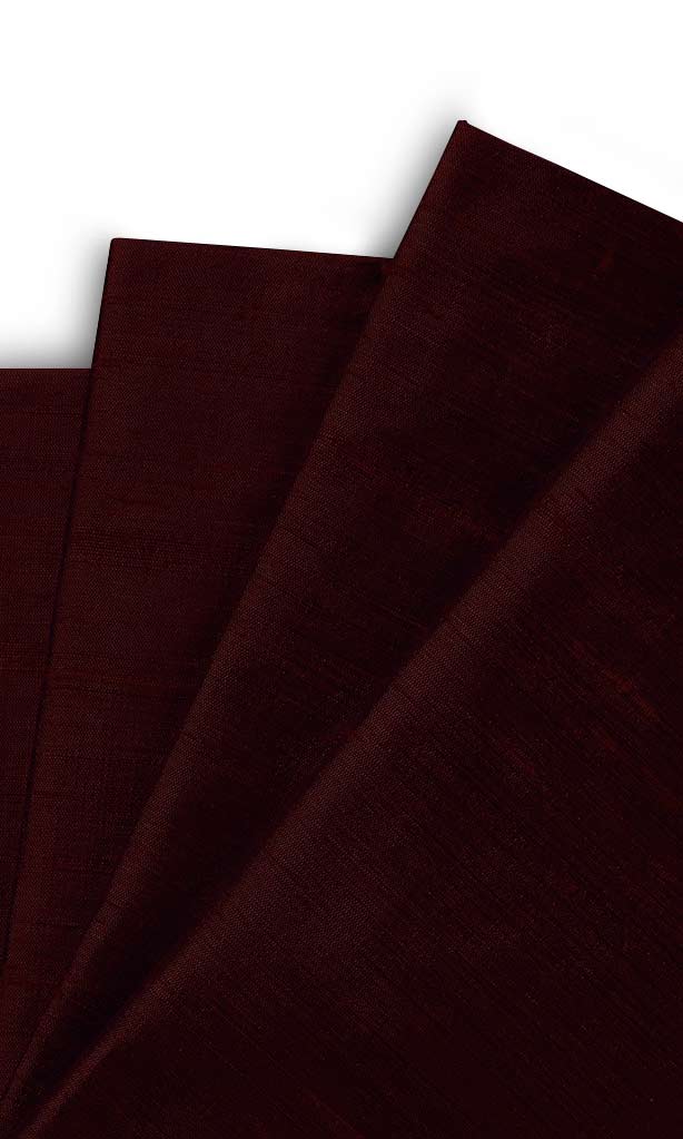 Pure Silk Drapes for Living, Bedroom, Kitchen, Bathroom (Burgundy Red)