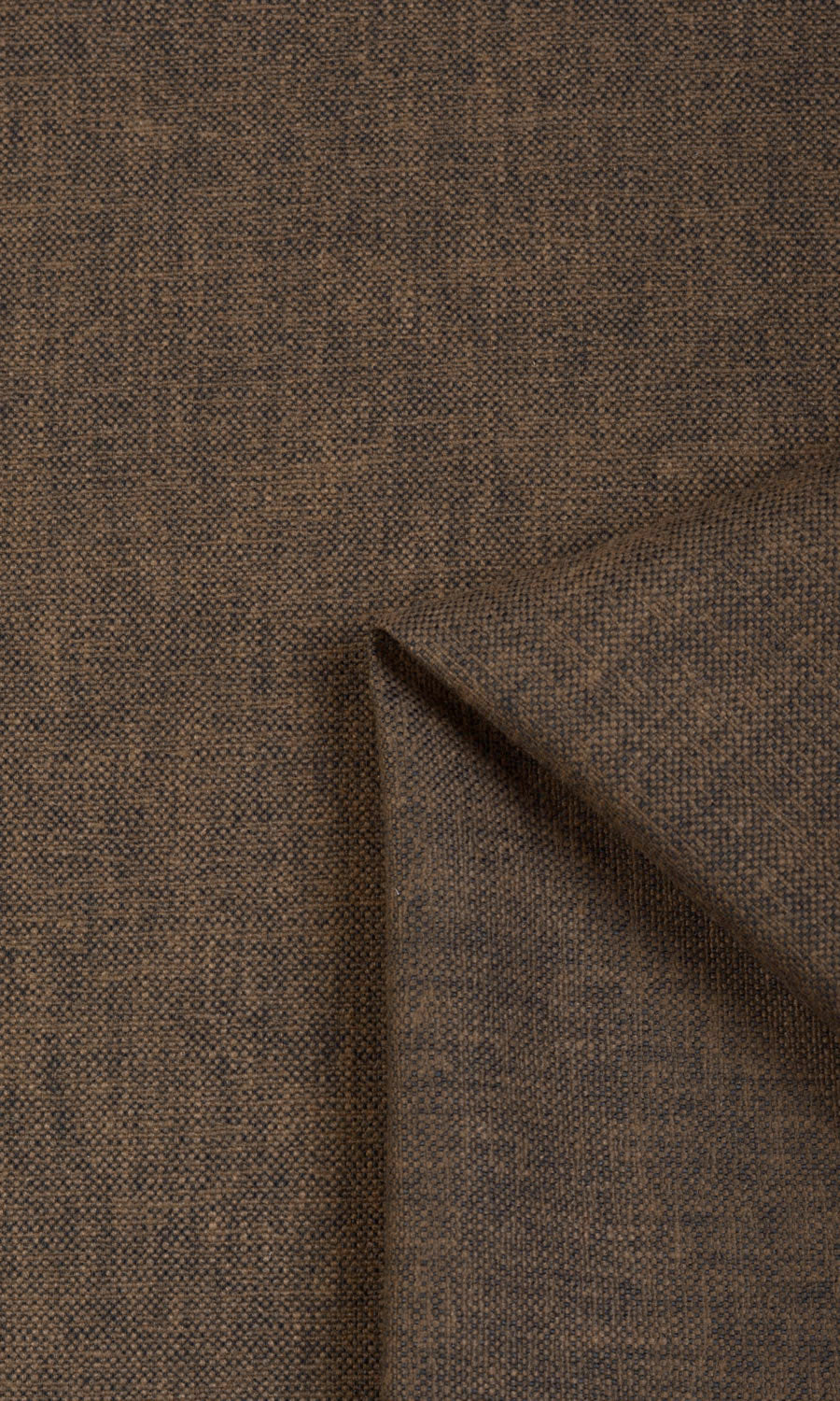 Poly-Linen Pinch Pleat, Rod Pocket, Eyelet Curtains (Umber Brown/ Cedar Brown)