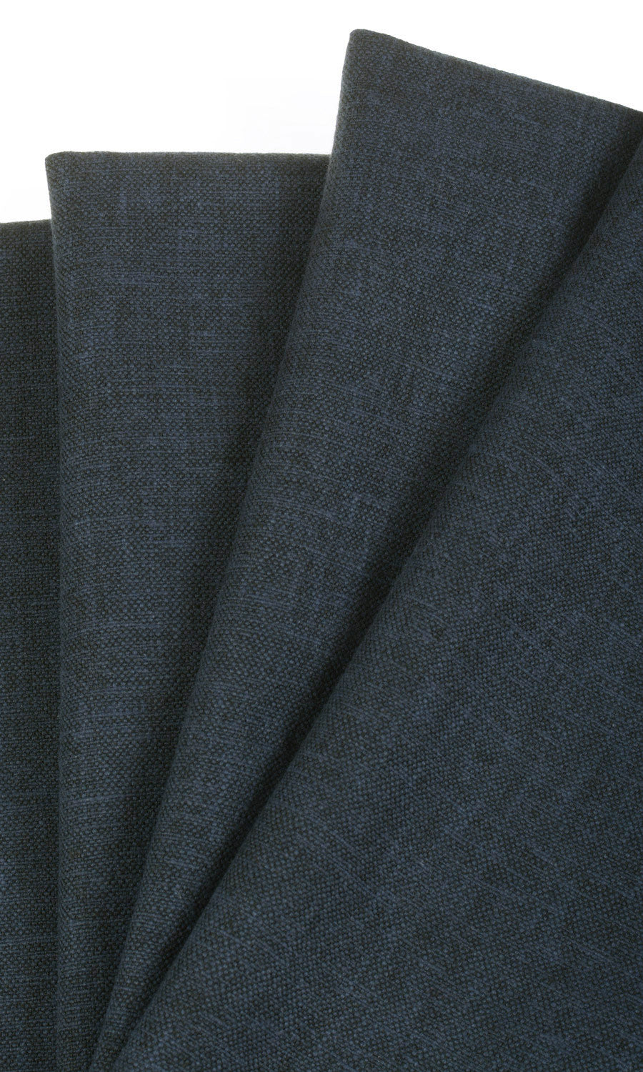 Linen-Blend Custom Curtains (Deep Teal Blue)