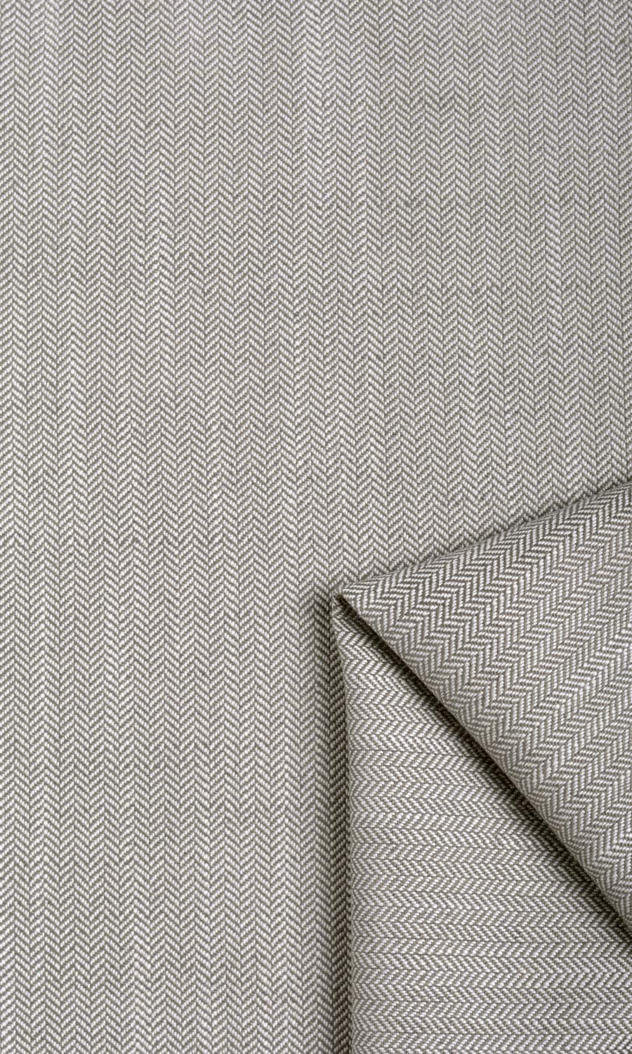 Herringbone Textured Custom Curtains (Grey)