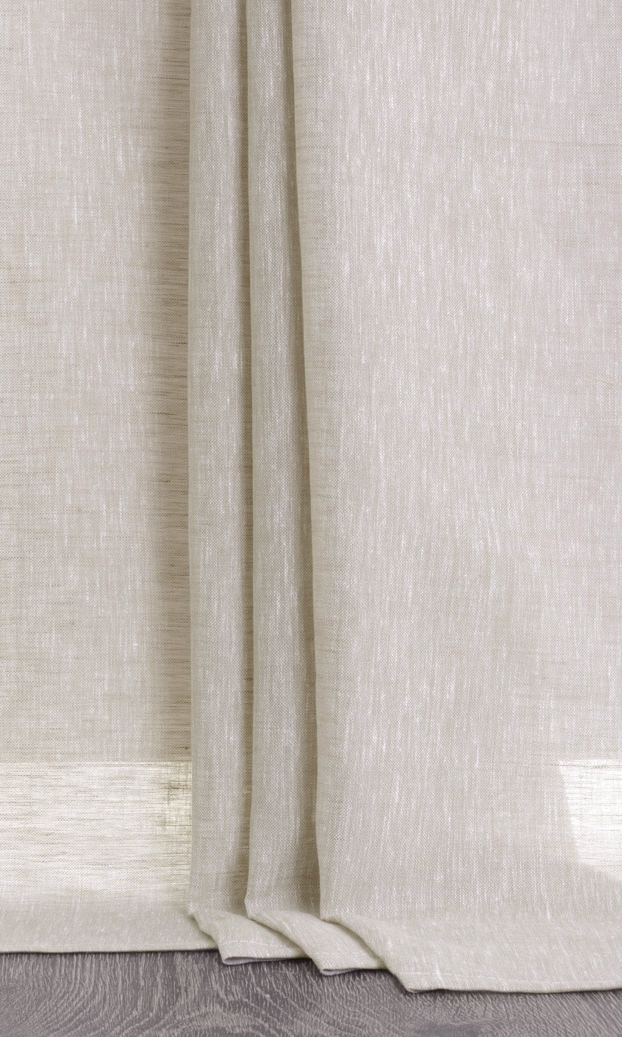 Linen Sheer Window Curtains for Living, Bedroom, Kitchen, Bathroom (Creamy Beige)