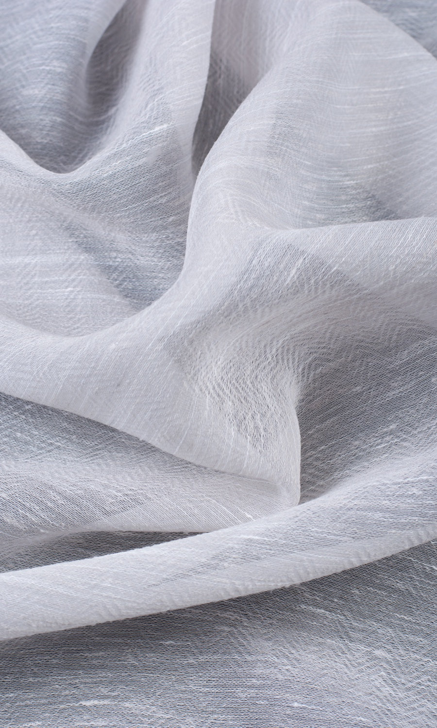Textured Sheer Drapery (Fog Gray/ White)