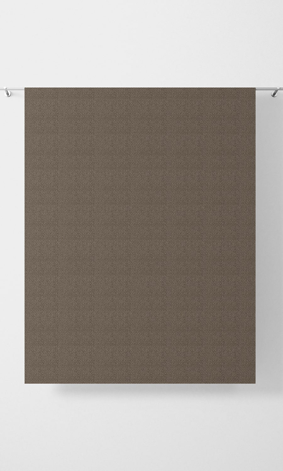 Herringbone Textured Window Curtains (Brown) Extra Long Short Wide