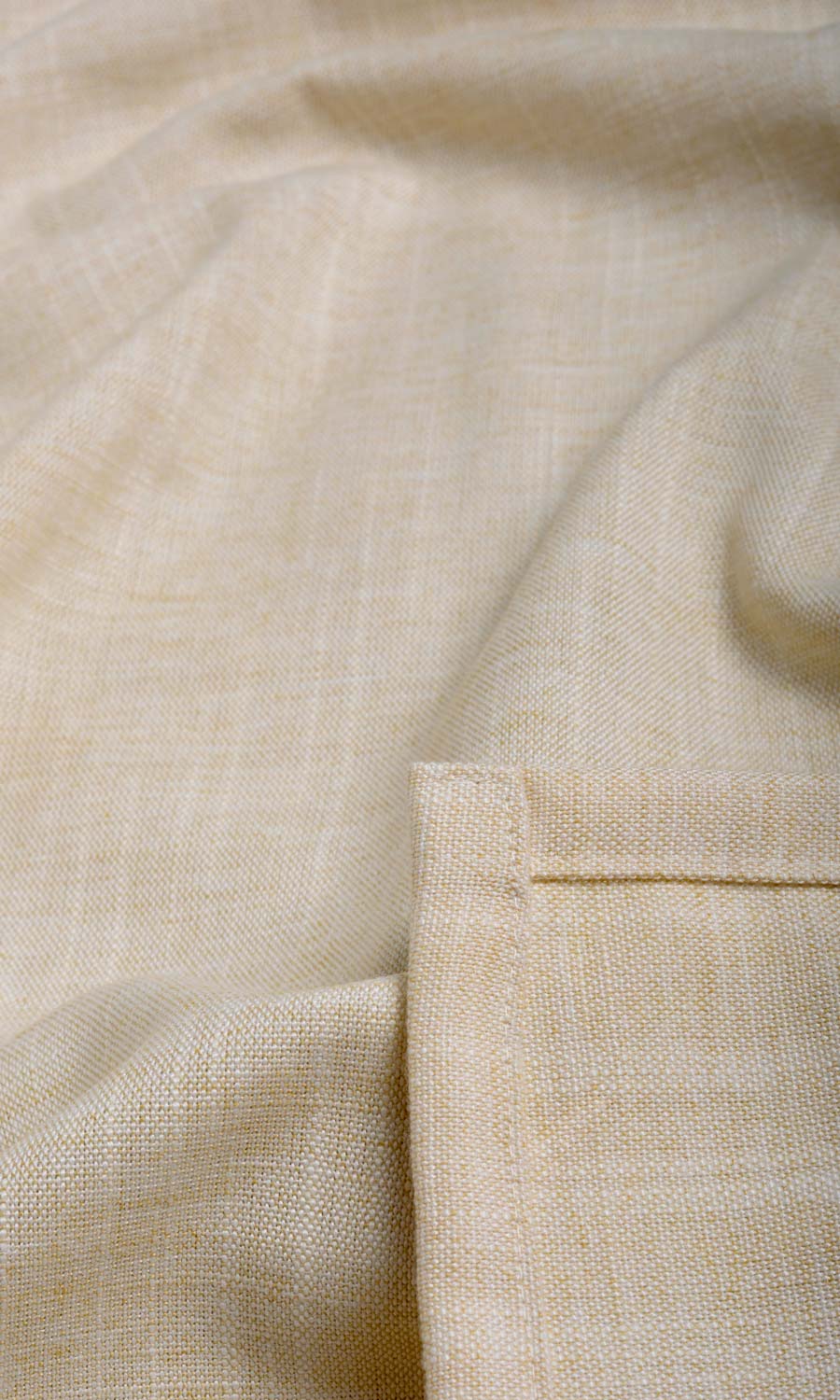 Plain Linen Texture Any Size Style Curtains (Pale Beige)