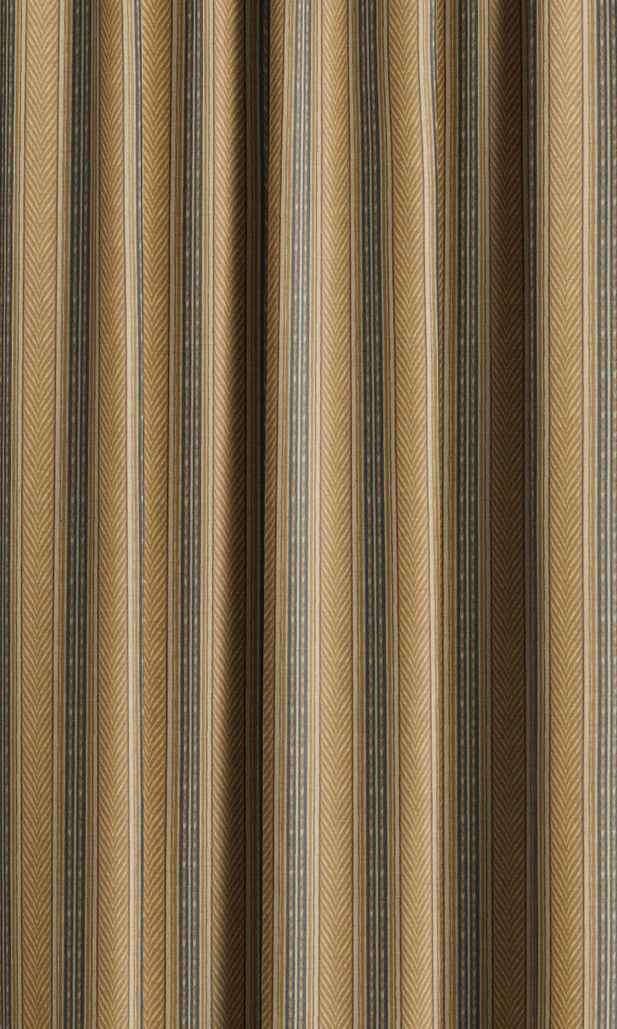 Tribal Striped Velvet Drapery (Honey Yellow/ Dark Gray) Extra Long Short Wide