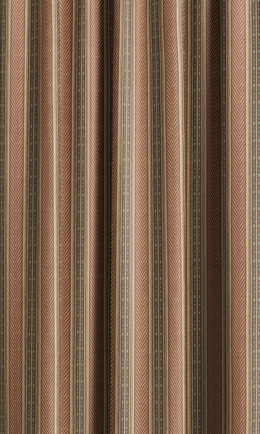 Tribal Striped Velvet Drapery (Red/ Brown/ Beige) Extra Long Short Wide