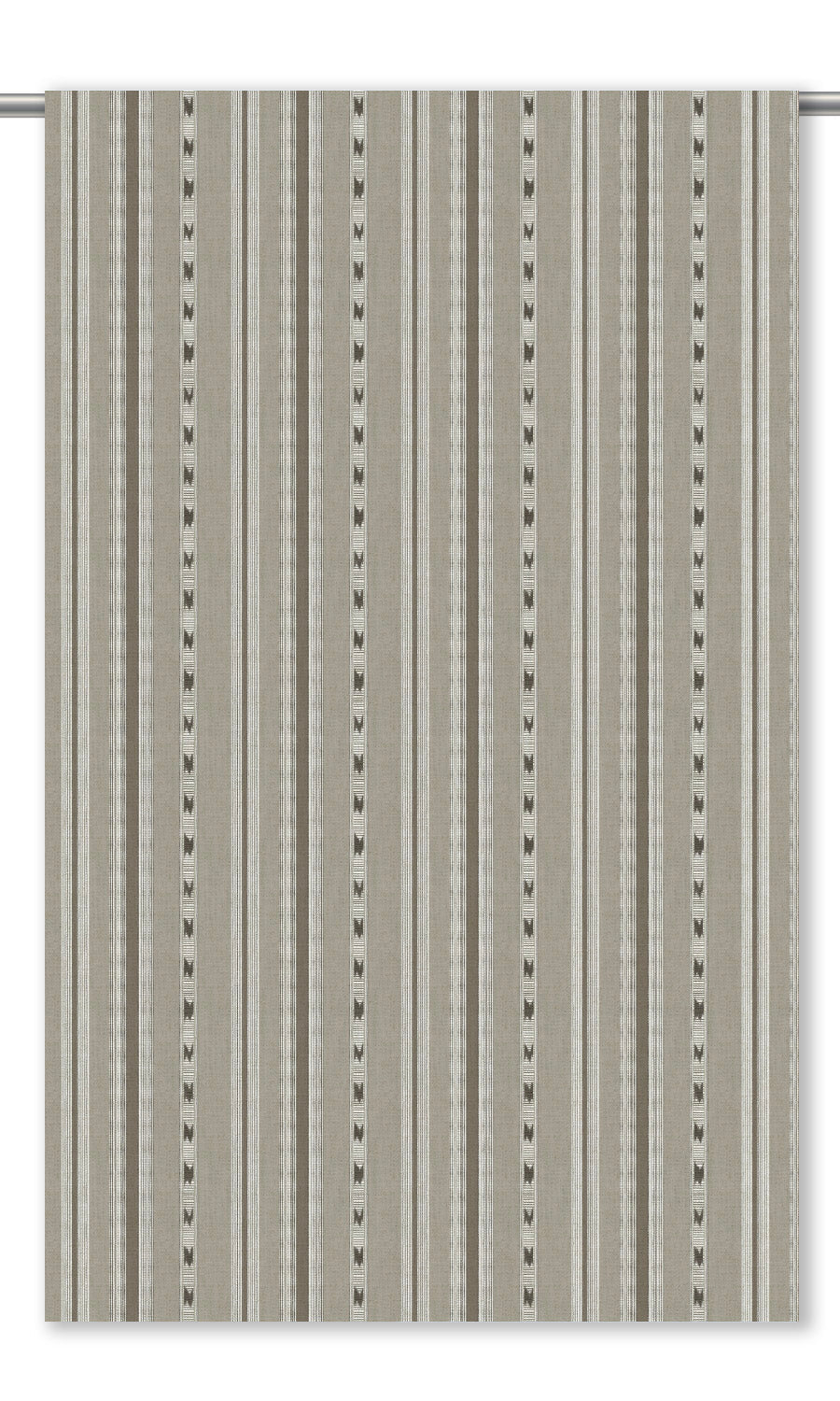 Striped Fabric Blinds (Taupe Gray/ Chocolate Brown) for Living, Bedroom, Kitchen, Bathroom