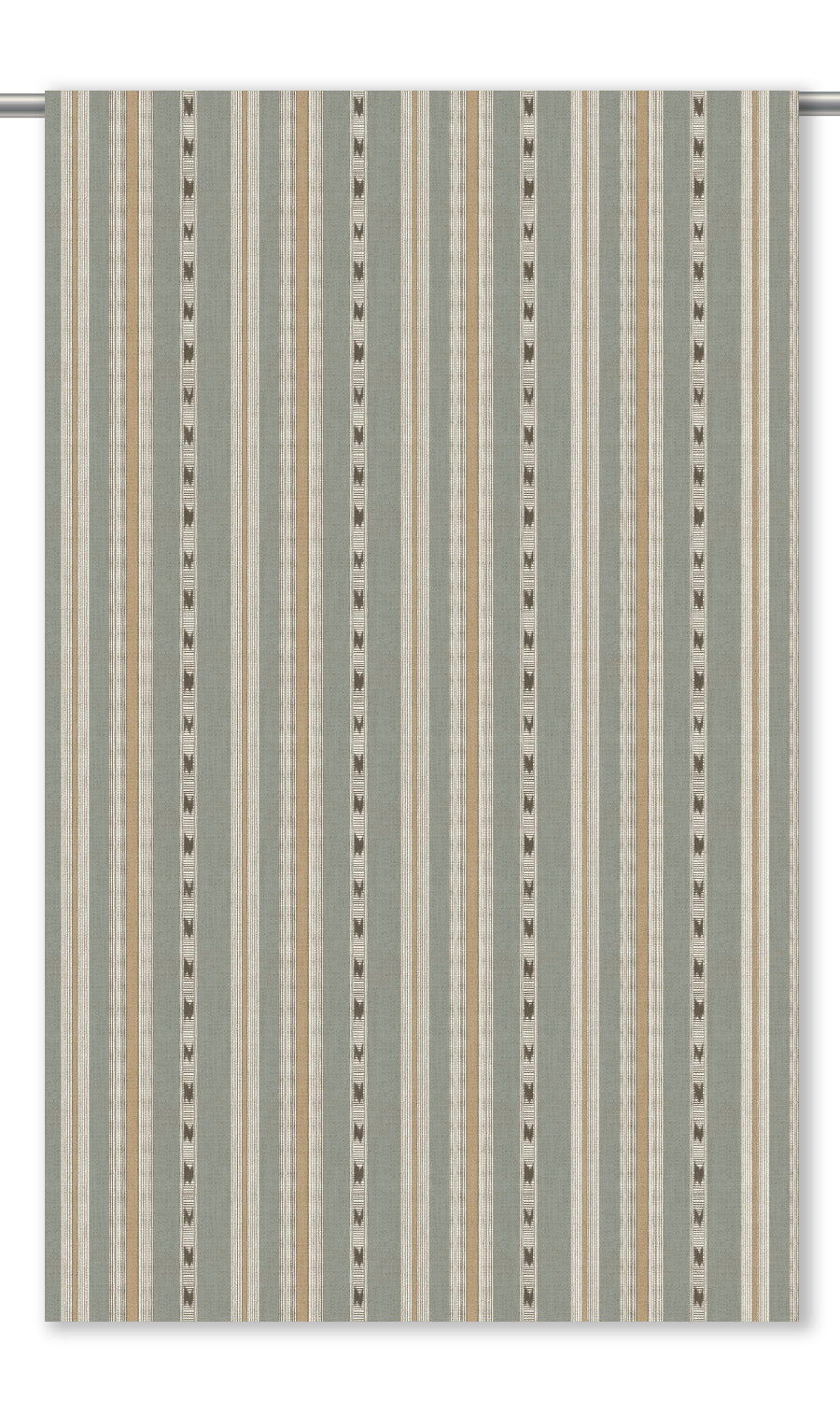 Striped Roman Shades (Sage Gray/ Tan) for Living, Bedroom, Kitchen, Bathroom
